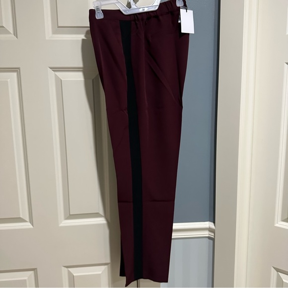 Women’s Style List By Micaela Maroon Pants With Black Stripe - Picture 4 of 7
